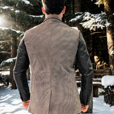 Nubuk Deri Ceket - Siyah