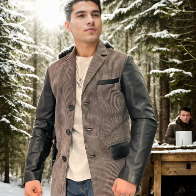 Nubuk Deri Ceket - Siyah