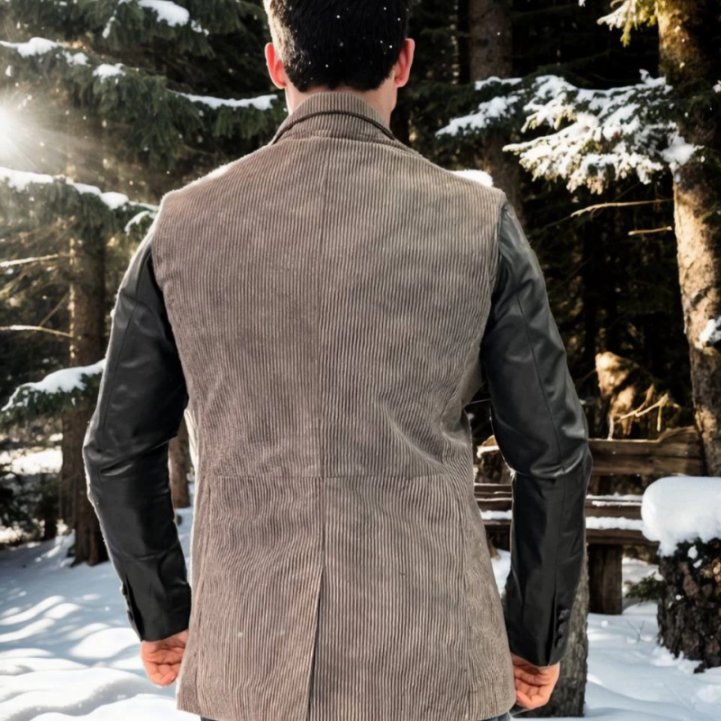 Nubuk Deri Ceket - Siyah