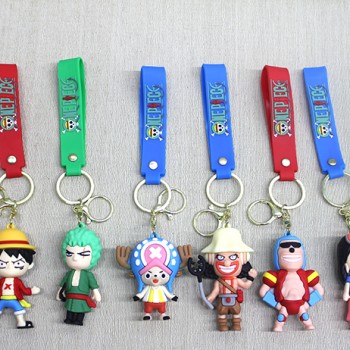 One Piece Karışık Karakterler Silikon Anahtarlık 