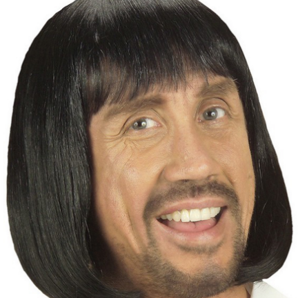 Ortaçağ Peruğu Kısa Siyah