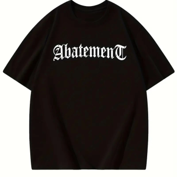 Örümcek Ağı Desenli Baskılı Oversize Bisiklet Yaka T-shirt - Siyah -