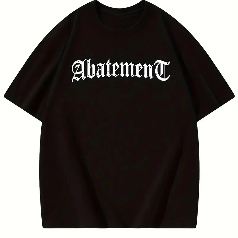 Örümcek Ağı Desenli Baskılı Oversize Bisiklet Yaka T-shirt - Siyah -