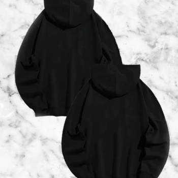 Örümcek Baskılı Sevgili Çift Kombini Kapüşonlu Sweatshirt  Hodie - Siyah -