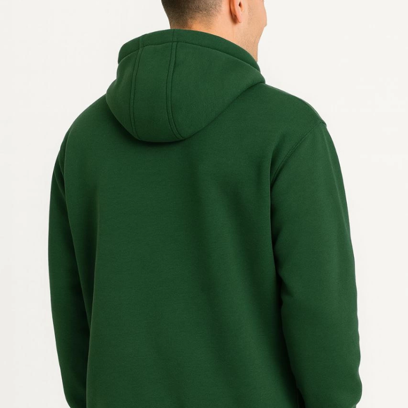 Ovarsize Kapüşonlu  sweatshirt Kanguru Çepli Cıtcıtlı 3 iplik Şardonlu Hoodie - Haki -