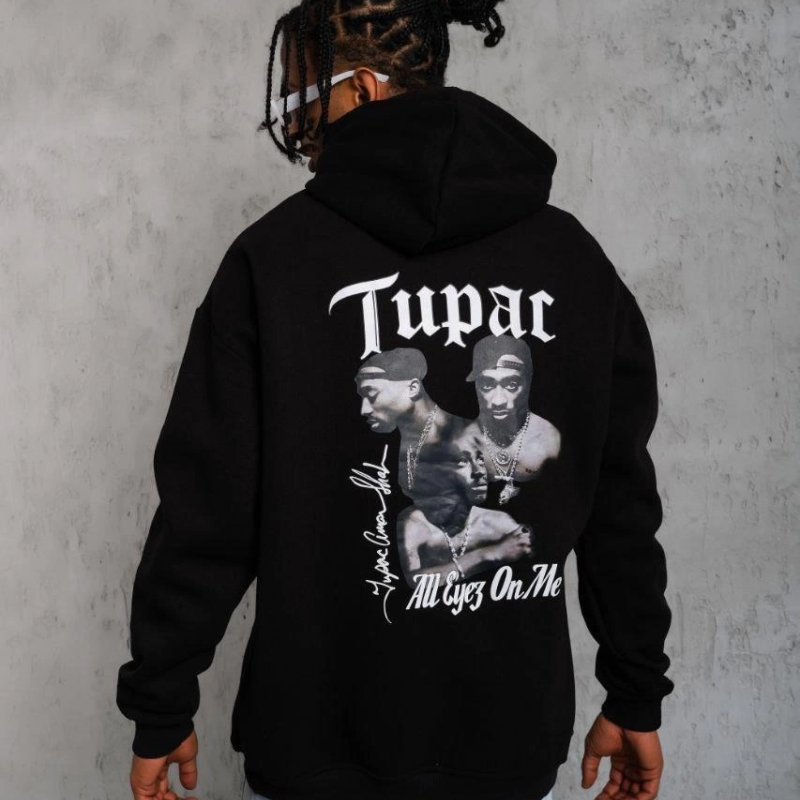 Oversize Kapüşonlu Sweat – Siyah Kol ve Etek Ribana Detaylı -