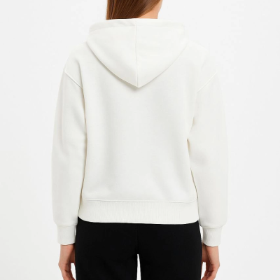 - Oversize Kapüşonlu Sweatshirt- Beyaz