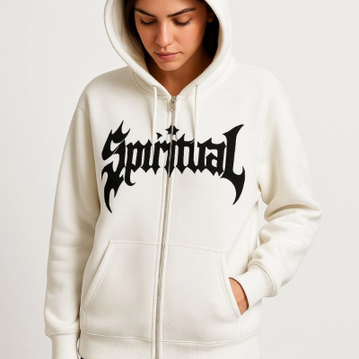 - Oversize Kapüşonlu Sweatshirt- Beyaz