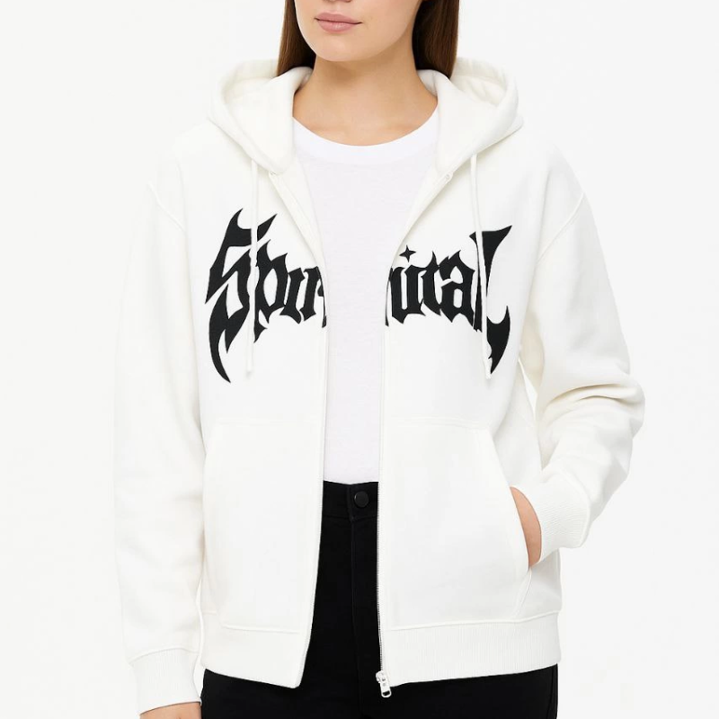 - Oversize Kapüşonlu Sweatshirt- Beyaz