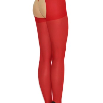 Özel Bölgesi Açık Kırmızı Fantazi Külotlu Çorap TM2035