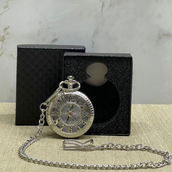 Özel Kutulu Rakamlı Gümüş Köstekli Saat 
