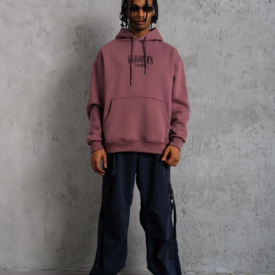 Paradise Baskılı Kapüşonlu Sweat - Gül Kurusu