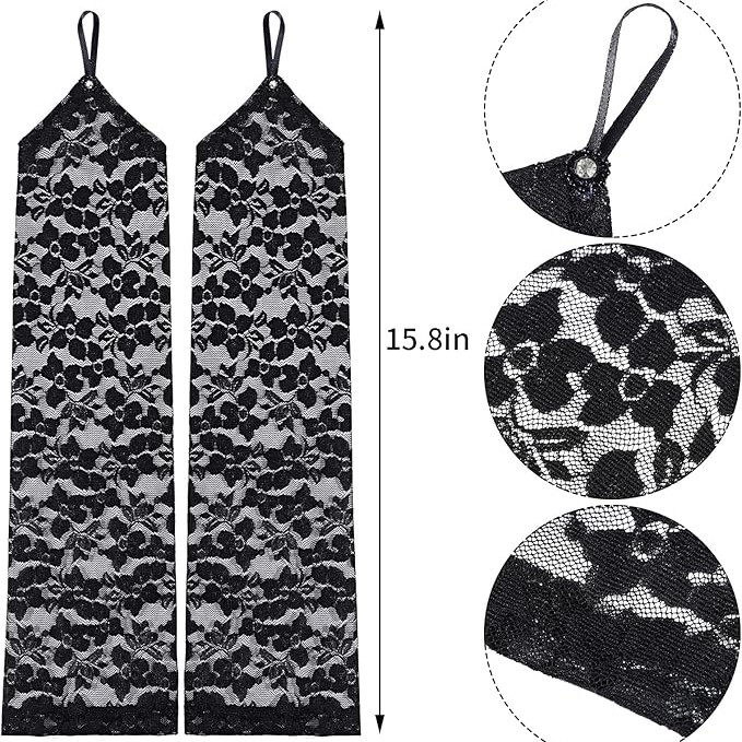 Parmak Askılı Zarif Dantel Eldiven