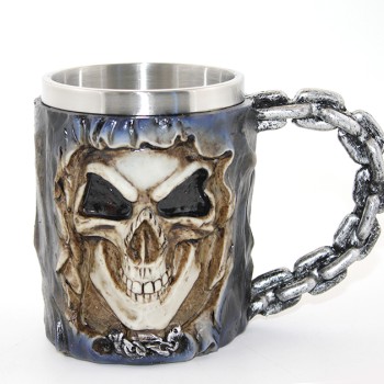 Paslanmaz Çelik Kurukafa Kupa Bardak