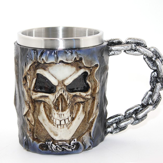 Paslanmaz Çelik Kurukafa Kupa Bardak