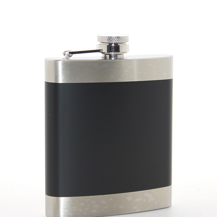 Paslanmaz Çelik Tekli 7 Oz Matara Siyah 