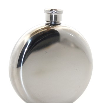 Paslanmaz Çelik Yuvarlak 5 Oz Tekli Matara Çelik Renk