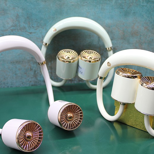 Pastel Renk Şarjlı Boyun Fanı Vantilatör 3 Kademeli 