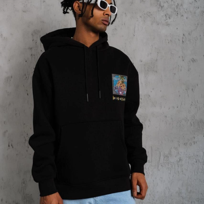 Patel Six Baskılı Kapüşonlu Sweat - Siyah -