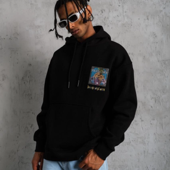 Patel Six Baskılı Kapüşonlu Sweat - Siyah -