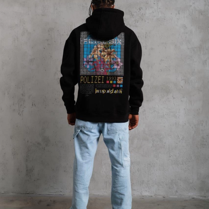 Patel Six Baskılı Kapüşonlu Sweat - Siyah -