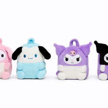 Peluş Kuromi My Melody ve Cinnamoroll Sırt Çantası 