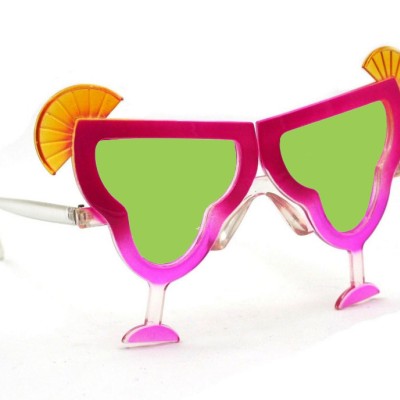 Pembe Margarita Bardak Şeklinde Parti Gözlüğü 