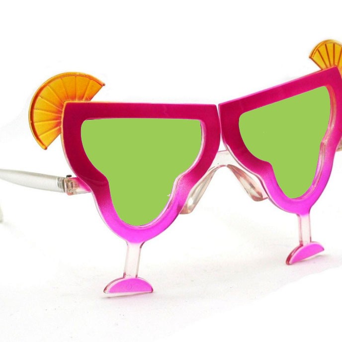 Pembe Margarita Bardak Şeklinde Parti Gözlüğü 