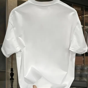 Pembe Panter Baskılı   Oversize Günlük Kısa Kollu Tişört- Beyaz -