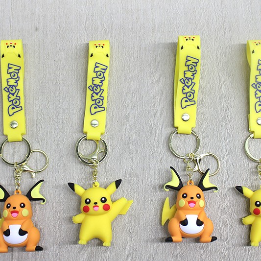 Pikachu Raichu Silikon Anahtarlık 
