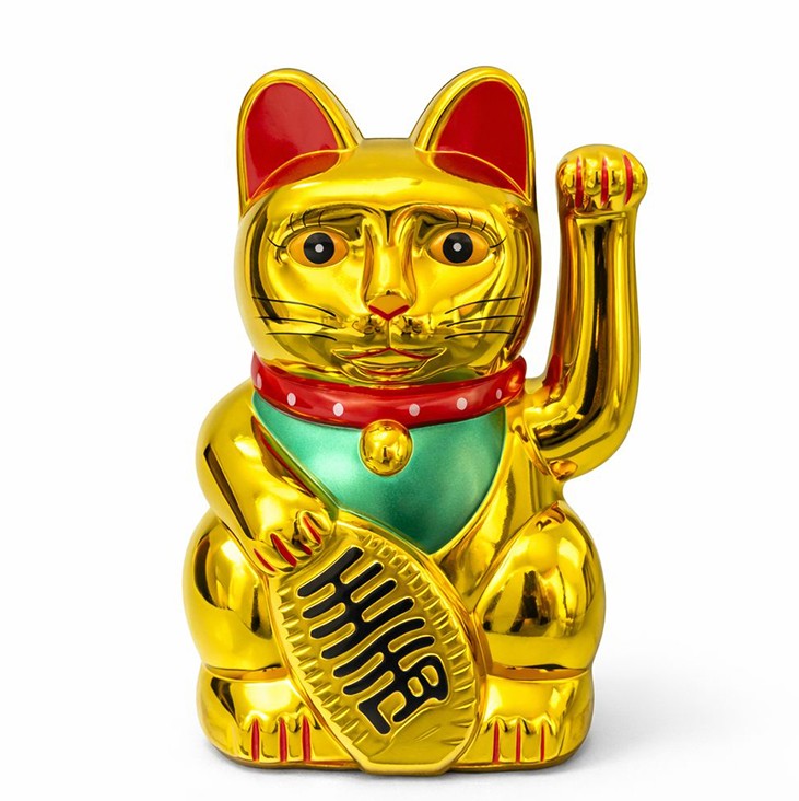 Pilli Sallanan Şans Kedisi - Maneki Neko Pilli Sallanan Şans Kedisi - Maneki Neko