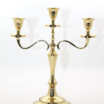 Pirinç 3'lü Şamdan Model 1 