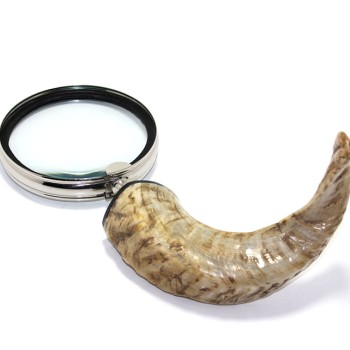 Pirinç Boynuz Saplı Büyüteç Model 1 