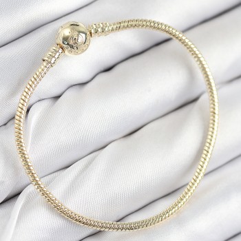 Pirinç Charm Topcuk Model Gold Renk Kadın Bileklik