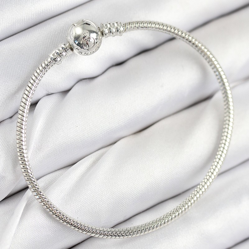 Pirinç Charm Topcuk Model Gümüş Renk Kadın Bileklik