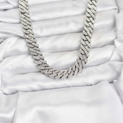 Pirinç Cuba Chain Gurmet Model Kolye