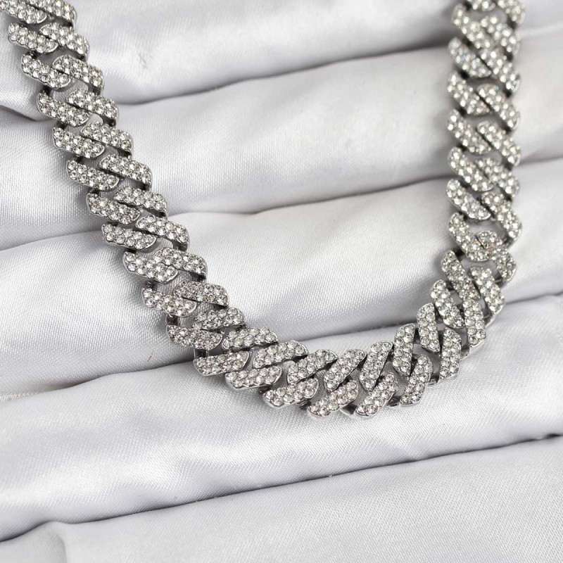 Pirinç Cuba Chain Gurmet Model Kolye