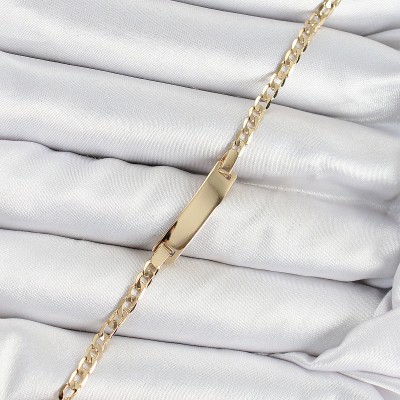 Pirinç Dikdörtgen Model Gold Renk Xuping Bebek Künyesi