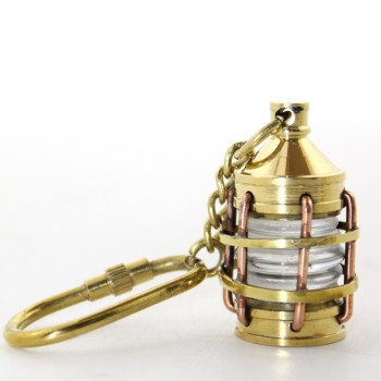 Pirinç Gaz Lambası Tasarımlı Anahtarlık  