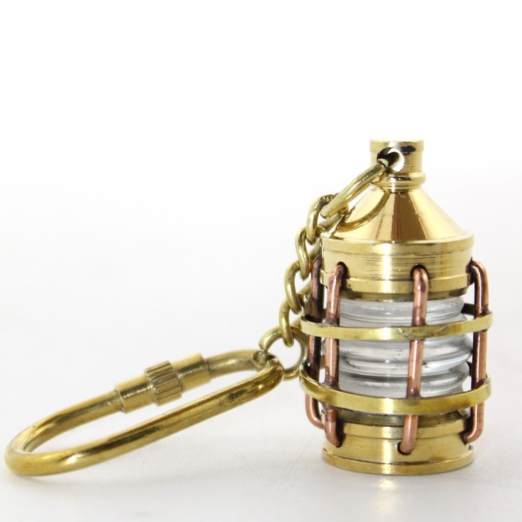 Pirinç Gaz Lambası Tasarımlı Anahtarlık  