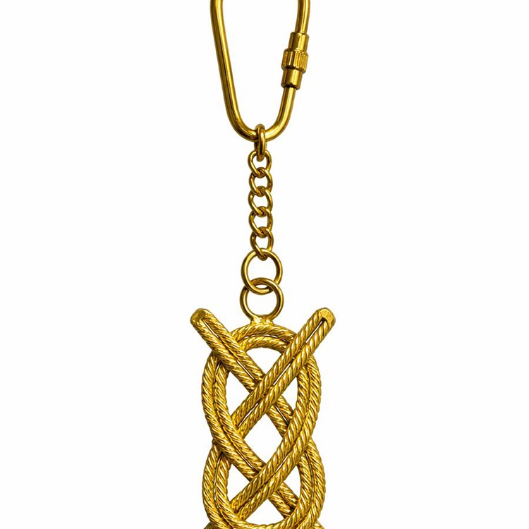 Pirinç Gemi Düğümü Tasarımlı Anahtarlık 