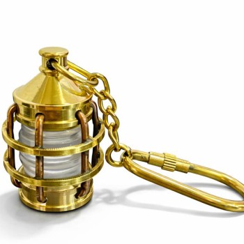 Pirinç Gemi Feneri Tasarımlı Anahtarlık