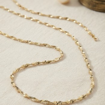 Pirinç Gold Renk Burgu Model Kadın Kolye