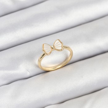 Pirinç Gold Renk Fiyonk Model Kadın Yüzük