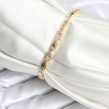 Pirinç Gold Renk İnce Petek Model Kadın Bileklik