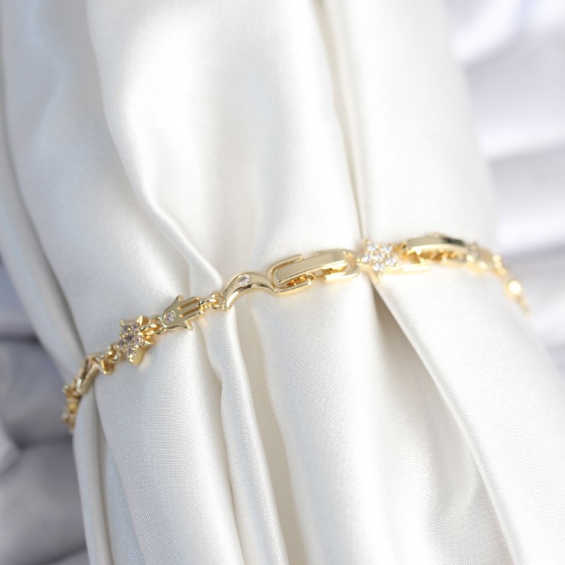 Pirinç Gold Renk Kadın Manifest Bileklik