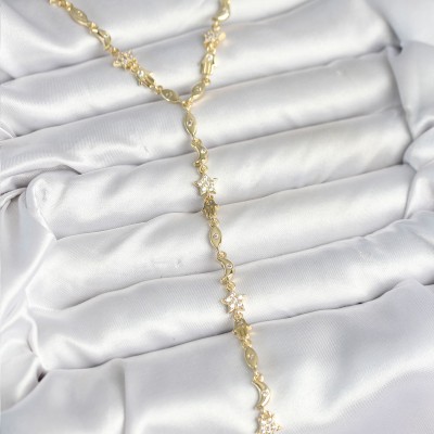 Pirinç Gold Renk Kadın Manifest Kolye