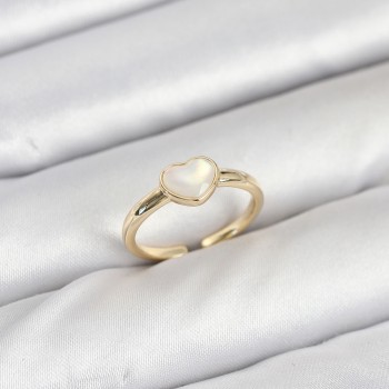Pirinç Gold Renk Kalpli Kadın Yüzük
