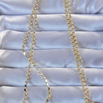 Pirinç Gold Renk Parçalı Ezme Kolye