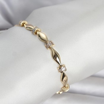 Pirinç Gold Renk Sütun Model Kadın Bileklik